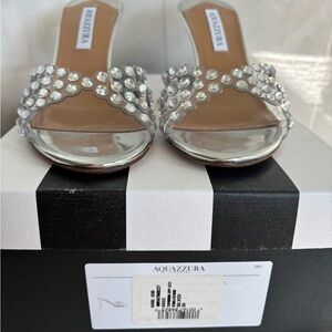 Aquazzura Women's Silver Embellished Sandals